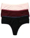 Hanky Panky Move Calm Hi-rise Thong 3 Pack In White