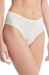 Hanky Panky Movecalm High Waist Thong In Pearl/marsmallow