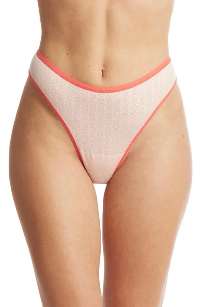 Hanky Panky Movecalm Natural Rise Thong In Sweet Nothing/wild Card