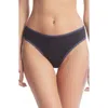 Hanky Panky Movecalm Ruched Back Briefs In Black/granite