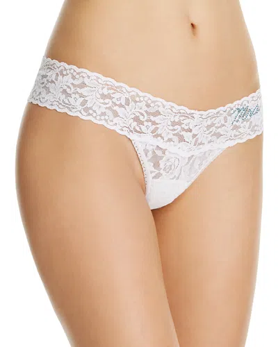 Hanky Panky Mrs. Signature Lace Low Rise Thong In White