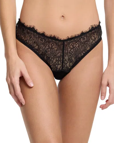 Hanky Panky Natural Rise Thong In Black