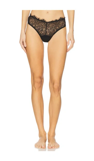 Hanky Panky Natural Rise Thong In Black