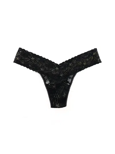 Hanky Panky Night Fever Low Rise Thong In Black