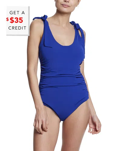 Hanky Panky Scoop One-piece Swimsuit In Poolside (blue-solid)