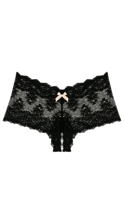 Hanky Panky Open Gusset Brief In Black