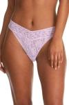 Hanky Panky Original Rise Lace Thong In Cool Lavender Purple