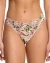 Hanky Panky Printed Signature Lace Original Rise Thong In French Garden