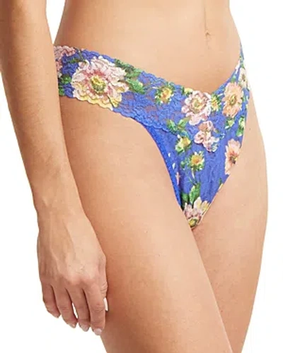 Hanky Panky Printed Original-rise Signature Lace Thong In Happy Place