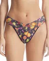 Hanky Panky Print Lace Low Rise Thong In Picnic For One
