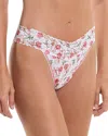 Hanky Panky Original-rise Printed Lace Thong In Multicolor