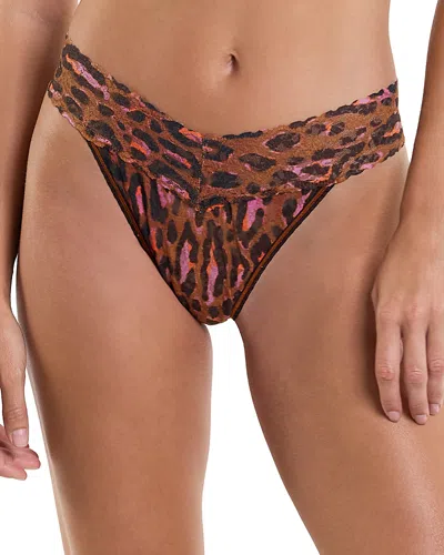 Hanky Panky Original-rise Printed Lace Thong In Multicolor