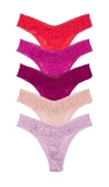Hanky Panky Original Rise Thong 5 Pack In Multi