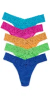 Hanky Panky Original Rise Thong 5 Pack Mtls