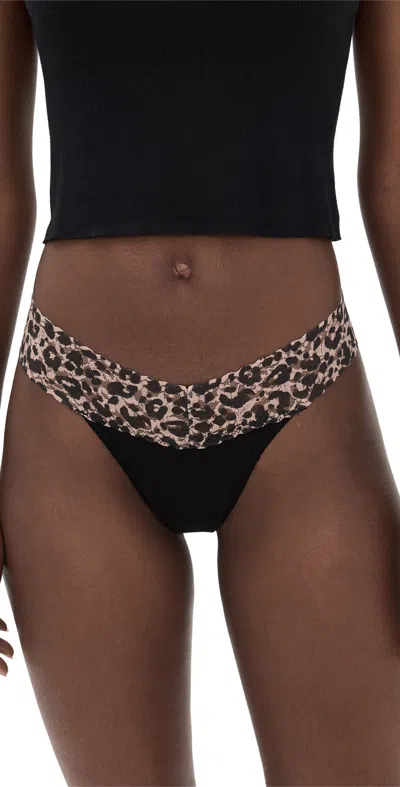 Hanky Panky Original Rise Thong Black Walk On The Wild Side