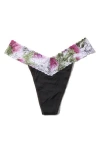 Hanky Panky Original Rise Thong In Granite/wild Thistle