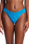 Hanky Panky Signature Lace Original Rise Thong In Ocean Eyes Blue