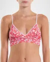 Hanky Panky Printed Signature Lace Padded Triangle Bralette In Lots Of Love