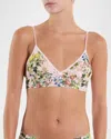 Hanky Panky Padded Lace Triangle Bralette In Multicolor
