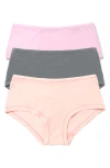 Hanky Panky Play Assorted 3-pack Boyshorts In Meadow/sweet Nothing/so Coal
