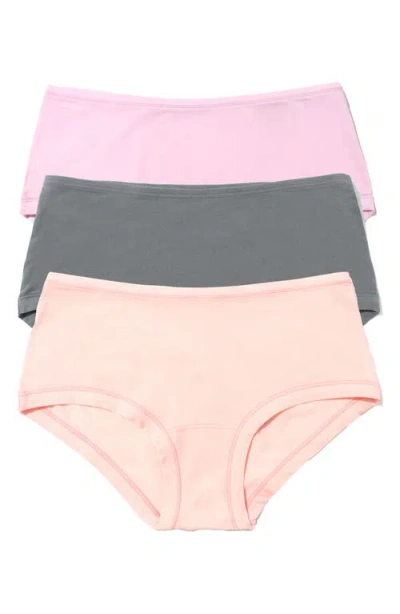 Hanky Panky Play Assorted 3-pack Boyshorts In Meadow/sweet Nothing/so Coal