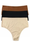 Hanky Panky Play Assorted 3-pack High Waist Thongs In Multi
