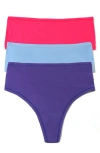Hanky Panky Play Assorted 3-pack High Waist Thongs In Multi