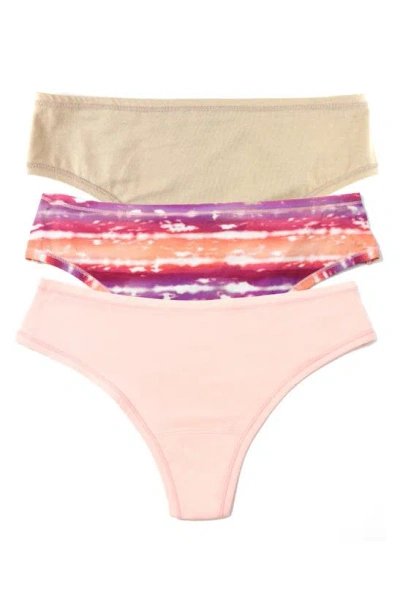 Hanky Panky Play Assorted 3-pack Thongs In Chai Town