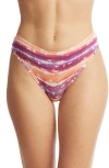 Hanky Panky Playstretch™ Print Natural Rise Thong In Paint The Town