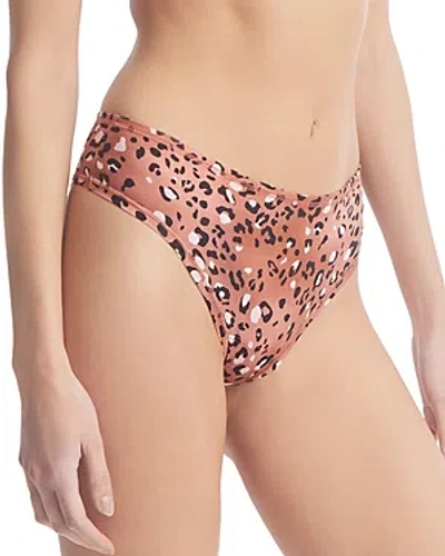 Hanky Panky Playstretch Printed Thong In Pink