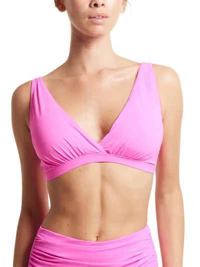 Hanky Panky Plunge Swim Top In Pink