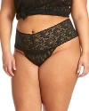 Hanky Panky Plus Retro Lace Thong In Black