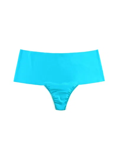 Hanky Panky Plus Size Breathesoft™ High Rise Thong Exclusive In Blue