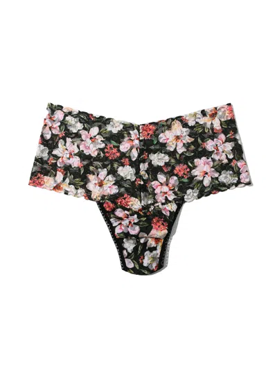 Hanky Panky Plus Size Printed Retro Lace Thong In Multi