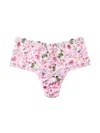 Hanky Panky Printed Retro Lace Thong In Multicolor