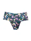 Hanky Panky Plus Size Printed Retro Lace Thong In Multicolor