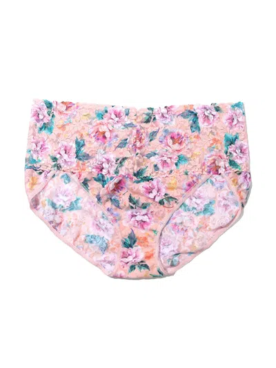 Hanky Panky Plus Size Printed Retro Lace V-kini In Multicolor