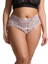 Hanky Panky Plus Size Printed Retro Lace V-kini In Multi