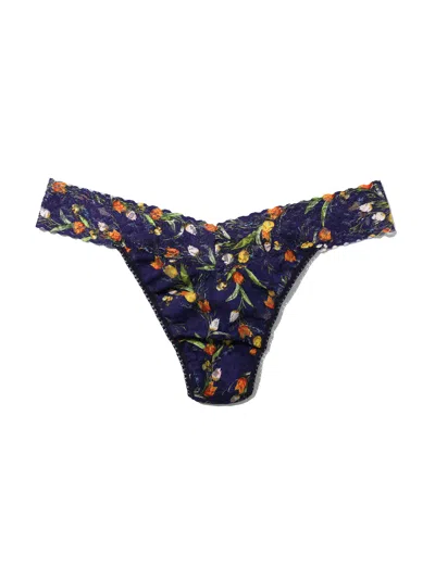 Hanky Panky Plus Size Printed Signature Lace® Thong In Multicolor