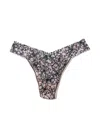 Hanky Panky Plus Size Printed Signature Lace Thong In Multicolor