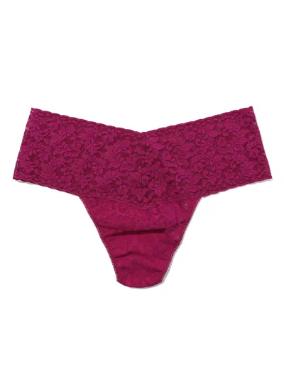Hanky Panky Plus Size Retro Lace Thong In Red