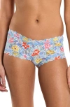 Hanky Panky Print Boyshorts In Blue