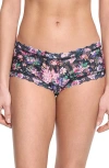 Hanky Panky Printed Signature Lace Boyshort In Dark Peonies