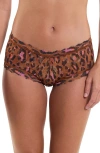 Hanky Panky Print Boyshorts In Throwback Brown