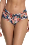 Hanky Panky Printed Signature Lace Boyshort In Wonderous Black