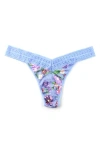 Hanky Panky Print Dream Thong In Blue