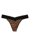 Hanky Panky Print Dream Thong In Black