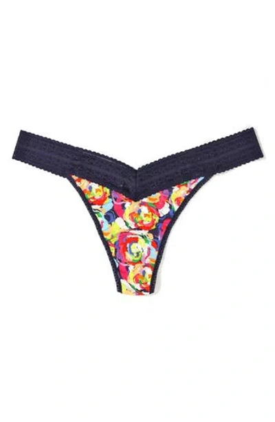 Hanky Panky Print Dream Thong In Black