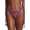 Hanky Panky Printed Retro Lace Thong In Wonderland Blooms