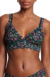 Hanky Panky Printed Signature Lace Crossover Bralette In Extra Spice